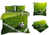 Pościel - Pościel satyna bawełniana 160x200cm STADION PIŁKARSKI z prześcieradłem 3D - miniaturka - grafika 1
