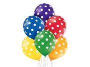 Balony i akcesoria - BELBALL Balony lateksowe w kolorowe kropki 12&quot 6 szt 5000328 - miniaturka - grafika 1
