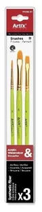 Zestaw pędzli syntetycznych miękkich 3szt - Pędzle - miniaturka - grafika 1