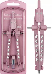 Faber-Castell Cyrkiel W Etui + Rysiki Sparkle - Przybory szkolne - miniaturka - grafika 1