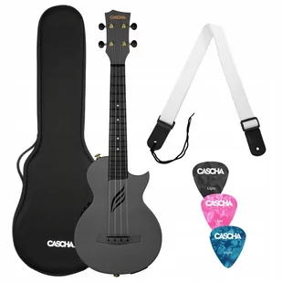 'CASCHA CARBON FIBRE BLACK SET PICKUP UKULELE Z EQ  HH-2258E' - Inne instrumenty muzyczne - miniaturka - grafika 1