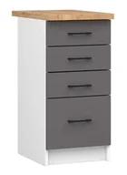 Szafki kuchenne - Szara wąska szafka kuchenna z szufladami L9-L81 - miniaturka - grafika 1