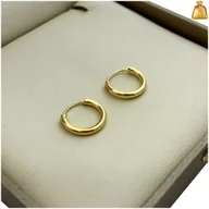 Biżuteria dla dzieci - ZŁOTE POZŁACANE KOLCZYKI KÓŁKA KÓŁECZKA 1,4 CM DLA DZIEWCZYNKI PR. 925/585 - miniaturka - grafika 1