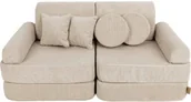 Fotele i pufy dla dzieci - Pocket Sofa Plus Slimcord Ecru - MeowBaby - miniaturka - grafika 1
