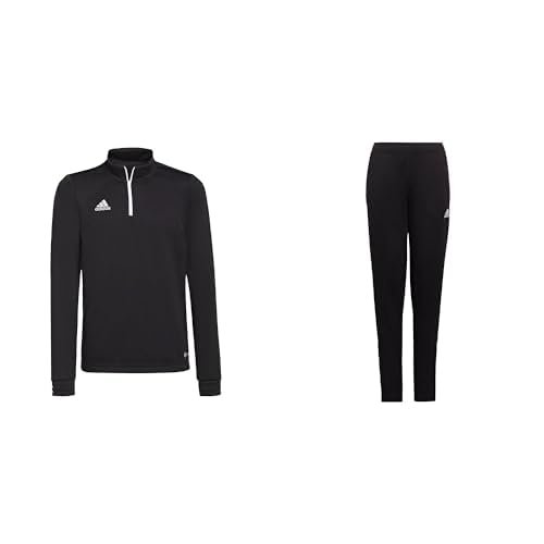 adidas ENTRADA22 TRAINING TOP AND TRAINING BOTTOMS YOUTH, Black, 5-6 Years