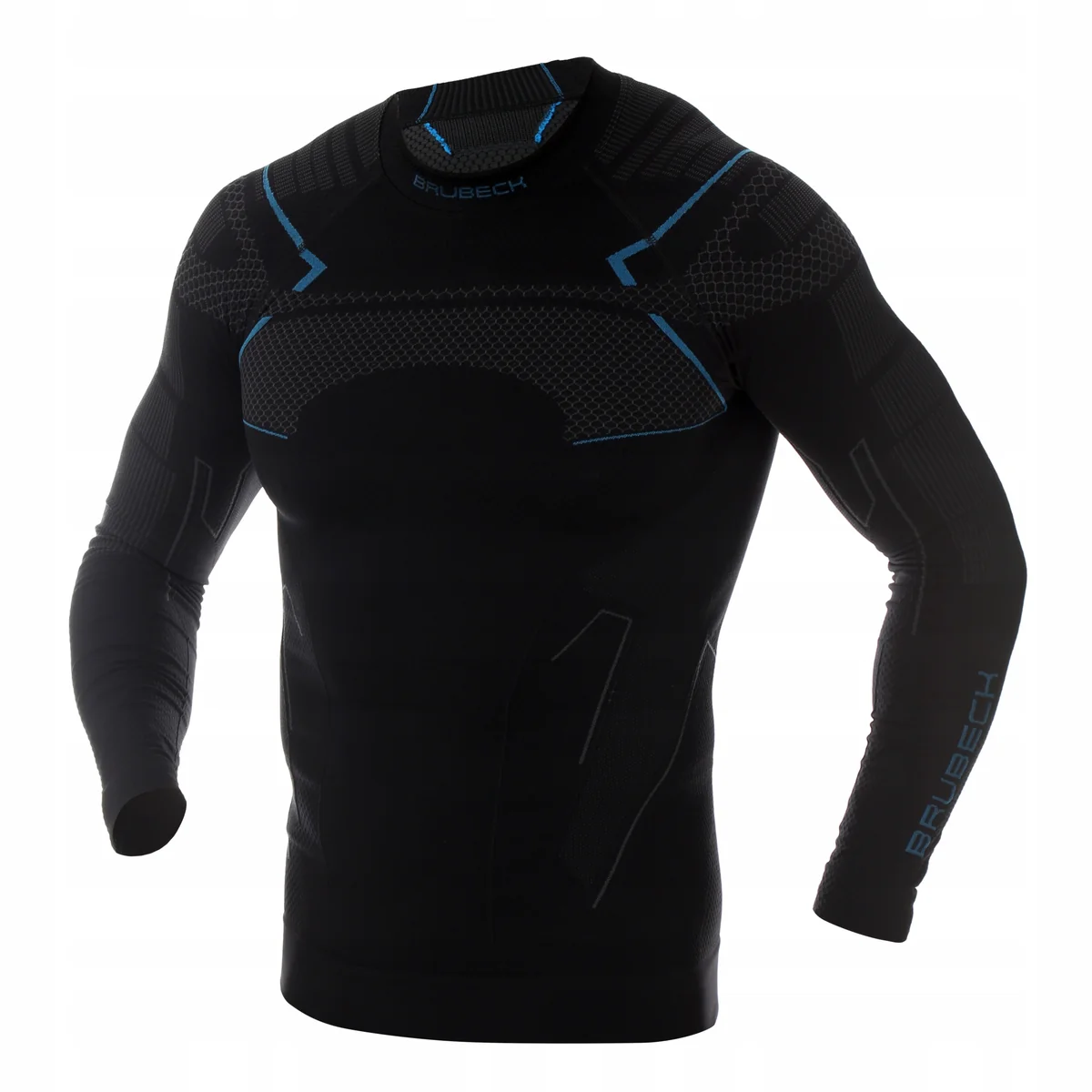BRUBECK TERMOAKTYWNA TERMICZNA BLUZA MĘSKA CZARNY LS13040M M