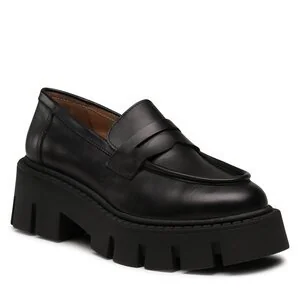 Loafersy Badura MELITO-E23-25713PE Czarny - Półbuty damskie - miniaturka - grafika 1
