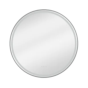 Lustro z oświetleniem Remix 80 cm czarne Sensea - Lustra - miniaturka - grafika 1