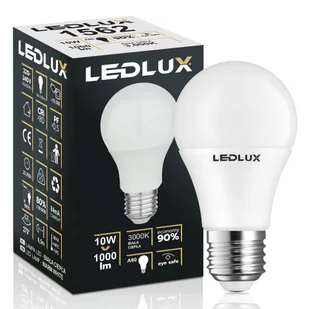Żarówka Led E27 10W =100W Smd 3000K ciepła Premium Ledlux nie mruga - Żarówki LED - miniaturka - grafika 1