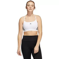 Biustonosze - adidas Aer Ls 3s Biustonosz sportowy Kobiety , biały i czarny , XS - miniaturka - grafika 1