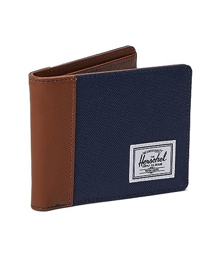 Herschel Portfel Hank, granatowy/jasnobrązowy, Granatowy/opalenizna, One Size, Klasyczny