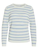 Swetry damskie - Vila Sweter w kolorze błękitno-białym - miniaturka - grafika 1