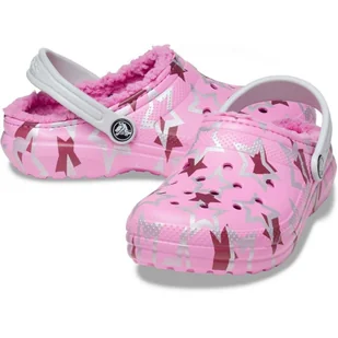 KLAPKI DZIEWCZĘCE CROCS CIEPŁE KAPCIE OCIEPLANE - Kapcie damskie - miniaturka - grafika 1