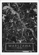 Plakaty - Galeria Plakatu, Plakat, Warszawa mapa dark, 40x50 cm - miniaturka - grafika 1