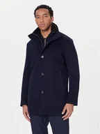Płaszcze męskie - Paul&Shark Płaszcz wełniany 15312418 Granatowy Regular Fit - miniaturka - grafika 1