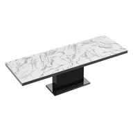 Stoły - Stół rozkładany MODICA Marble White HG + Czarny HG - miniaturka - grafika 1