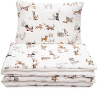 Pościel dla dzieci - Eurofirany Komplet pościeli bawełniana 80x100 cm - Paryskie Pieski - miniaturka - grafika 1