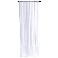 Firany - Firana Zasłona Z Ozdobną Falbanką Szyfonowa Do Salonu Na Okno Biała 250X140 Cm - miniaturka - grafika 1