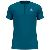 Koszulki sportowe męskie - Koszulka do biegania męska Odlo T-shirt z zamkiem 1/2 zip AXALP TRAI - miniaturka - grafika 1