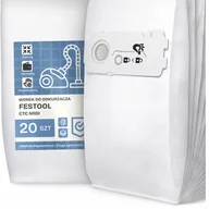 Worki do odkurzaczy - 20x Worek do Odkurzacza Festool Ctc MIDI Syntetyczny Mikrowłókna Worki G9-W - miniaturka - grafika 1