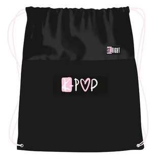 St. Right Worek Szkolny Sportowy Gimnastyczny Na Buty Obuwie Do Szkoły Na Basen Trening Pink K-Pop Lover - Worki na buty - miniaturka - grafika 1