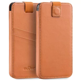 moVear moVear Skórzane Etui Wsuwka do Smartfon / Telefon rozmiar L (ok 160 x 79 x 8mm) i telefonów o zbliżonych wymiarach | Eksluzywny Pokrowiec pocketCase C+ Skóra Nappa, Jasnobrązowy U000LPCPLNBBKLB - Etui i futerały do telefonów - miniaturka - grafika 1