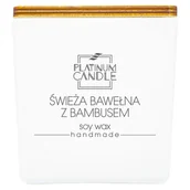 Świece - Świeca sojowa zapachowa ŚWIEŻA BAWEŁNA Z BAMBUSEM 220G - miniaturka - grafika 1