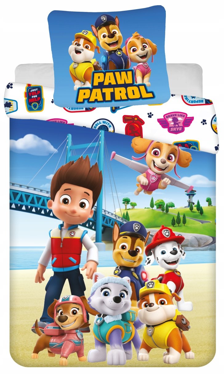 Pościel Dziecięca 160x200 Psi Patrol Movie Film Psy Pieski