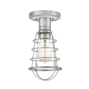 Mixon lampa sufitowa loftowa nikiel QZ-MIXON-SF-BN Quoizel - Lampy sufitowe - miniaturka - grafika 1