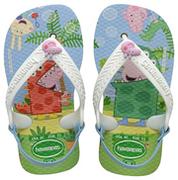 Buty dla dziewczynek - Havaianas Unisex Sandały Świnka Peppa, Biały, 6 UK Dziecko, biały, 6 UK Child - miniaturka - grafika 1