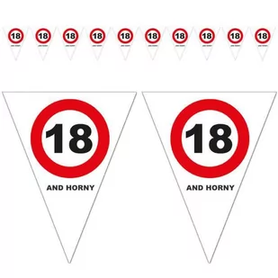 Funny Fashion Baner flagi "Urodziny 18 Traffic Birthday", Funny Fashion, 5 m FF84483 - Gadżety dla niej i dla niego - miniaturka - grafika 1