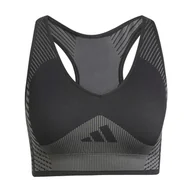 Biustonosze - Damski Stanik sportowy ADIDAS ARKNT LS BRA JD7163 – Czarny - miniaturka - grafika 1