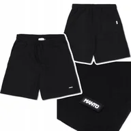 Spodenki męskie - Krótkie Spodenki Dresowe Męskie Manto Icon Czarne R. S - miniaturka - grafika 1