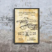 Plakaty - Plakat retro Patent Alexander Bell Flying Machine - miniaturka - grafika 1