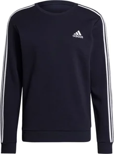 Adidas Bluza męska adidas Essentials Sweatshirt granatowa GK9111 - Bluzy męskie - miniaturka - grafika 1