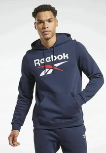REEBOK BLUZA SPORTOWA MĘSKA R.2X GRANATOWA KAPTUR KANGURKA - Bluzy męskie - miniaturka - grafika 1
