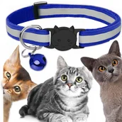 Obroże dla kotów - OBROŻA DLA KOTA KOTKA ODBLASKOWA Z DZWONECZKIEM KOT PIES LEKKA WYGODNA - miniaturka - grafika 1