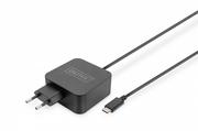 Zasilacze do laptopów - Ładowarka sieciowa zasilacz 1x USB-C PD 3.0 max. 65W zintegrowany kabel 1,2m Czarna - miniaturka - grafika 1