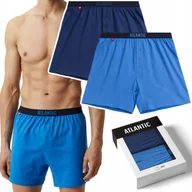 Majtki męskie - Bokserki męskie 2 PARY 100% BAWEŁNA luźne szorty ATLANTIC 2MBX-025 - XL - miniaturka - grafika 1