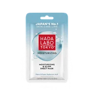 Maseczki do twarzy - Hada Labo Tokyo Moisturizing Silnie nawilżająca i rozświetlająca maska na tkaninie - miniaturka - grafika 1