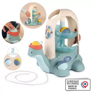 Smoby Little Źółw do ciągnięcia ze zjeżdżalnią piłeczek - Zabawki interaktywne dla dzieci - miniaturka - grafika 3