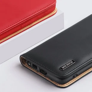 Dux Ducis Hivo skórzane etui z klapką pokrowiec ze skóry naturalnej portfel na karty i dokumenty Samsung Galaxy S22 Ultra niebieski - Etui i futerały do telefonów - miniaturka - grafika 18