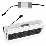 Lampy ogrodowe - Lampa wpustowa z zasilaczem i modułem LED Modular H180.08 + HM180 4L + HT180 12W ON/OFF Maxlight LED 12W 3000K czarna biała - miniaturka - grafika 1