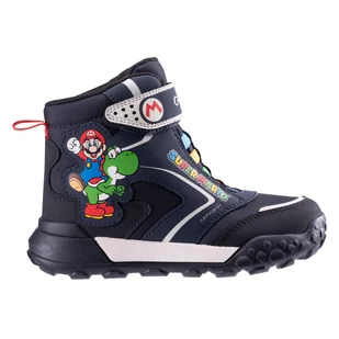 Dziecięce Śniegowce GEOX J TREKKYUP BOY B ABX J46MBD-0FUCE-C0045K – Granatowy - Śniegowce damskie - miniaturka - grafika 1