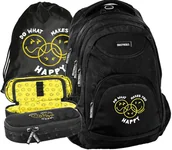 Zestawy szkolne - ZESTAW Szkolny Plecak Młodzieżowy BeUniq Smiley World Buźki Emotikony - miniaturka - grafika 1