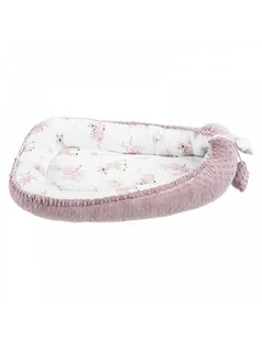 Bonjour Cherie Kokon niemowlęcy bambusowy Sarenki Minky Sepia rose - Kokony niemowlęce - miniaturka - grafika 1
