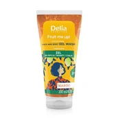 Żele do mycia twarzy - DELIA Fruit me up! Żel do mycia twarzy i ciała Mango, 200ml - miniaturka - grafika 1