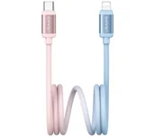Kable USB - USAMS Bicolor Series PD 30W USB-C do Lightning 1,2m Niebiesko-różowy - miniaturka - grafika 1