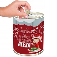 Skarbonki - SKARBONKA PUSZKA NA PIENIĄDZE PREZENT NA MIKOŁAJKI DLA DZIECKA IMIĘ Y4 - miniaturka - grafika 1
