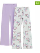 Legginsy - COOL CLUB Legginsy (2 pary) w kolorze fioletowo-szarym - miniaturka - grafika 1